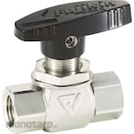 FUJIKIN Stainless Steel 4.90MPa Screwed Type Ball Valve with Panel Nut