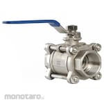 Flowcon Ball Valve Full Bore 3-PC Body SS316 Ball Threaded NPT 1000 WOG