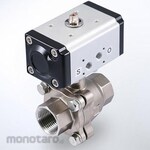 HAMAI INDUSTRIES Stainless steel small pneumatic automatic ball valve (full bore)