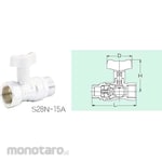 Kitz 10K Brass Made Chocking Valve Integral Type Water Supply Ball Valve (Taper Female Thread X Parallel Male Thread)