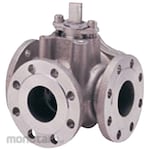 Kitz 10K Stainless Steel Three-Way Ball Valve (3 Way 4-Sided Seat, L Port, Flange Type) (10UTN4LA Series) (Katup)