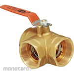 Kitz 400 Type Brass 3 Way 2 Side Seat Ball Valve (Standard Bore) TN Series