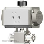Osaka Sanitary SUS316L Automatic 2-Way Ball Valve PK=PTFE Ferrule