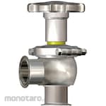 Osaka Sanitary SUS316L Manual L-Type Diaphragm Valve with PTFE Ferrule