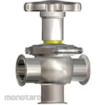 Osaka Sanitary SUS316L Manual T-Type Diaphragm Valve with PTFE Ferrule