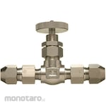 Sanko Material Supply Brass Double Nut Type Fitting for Control Copper Pipes, Miniature Valve (Straight Panel Mount Type) SVGC