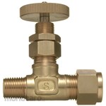 Sanko Material Supply Brass double ferrule type fitting for copper pipes, miniature valve (straight panel mounting type) SVFD