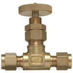 Sanko Material Supply Brass double ferrule type fitting for copper pipes, miniature valve (straight panel mounting type) SVGD
