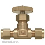 Sanko Material Supply Brass double ferrule type fitting for copper pipes, miniature valve (straight type) SVBD
