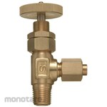 Sanko Material Supply Brass flared type fitting with sleeve for copper pipes, miniature valve (angle panel mounting type) SVIS