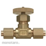 Sanko Material Supply Brass flared type fitting with sleeve for copper pipes, miniature valve (straight type) SVAS