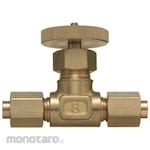 Sanko Material Supply Brass miniature valve (straight type) with sleeve for copper pipes, SVBS