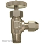 Sanko Material Supply Brass ring-type fitting for copper pipes, miniature valve (angle type) SVDR