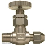 Sanko Material Supply Brass ring-type fitting for copper pipes, miniature valve (straight panel mounting type) SVFR