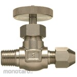 Sanko Material Supply Brass ring-type fitting for copper pipes, miniature valve (straight type) SVAR