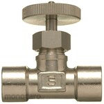 Sanko Material Supply Brass ring-type fitting for copper pipes, miniature valve (straight type) SVB