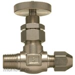 Sanko Material Supply Brass ring-type fitting for resin pipes, miniature valve (straight panel mounting type) SVFP