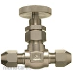 Sanko Material Supply Brass ring-type fitting for resin pipes, miniature valve (straight panel mounting type) SVGP
