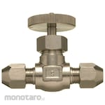 Sanko Material Supply Brass ring-type fitting for resin pipes, miniature valve (straight type) SVBP