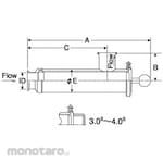 Osaka Sanitary SUS316L L-type strainer, Si sintered wire mesh, 20# to 400#, ferrule