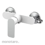 Frap Single-Lever Shower Mixer Faucet White (Kran Panas Dingin)