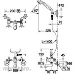 KAKUDAI MFG 2 handle shower mixer tap