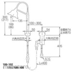 KAKUDAI MFG Stand light type mixer tap, tall