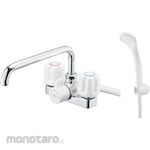 SANEI (formerly Sanei Faucet Manufacturing Co., Ltd.) Two-Valve Deck-Mount Shower Mixer Faucet (Kran Shower Panas Dingin)