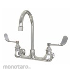 SANI-LAV Dual-Wristblade-Handle Two-Hole Widespread Wall-Mount Service Sink Faucets