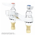 T S BRASS Dual-Lever-Handle Two-Hole Centerset Deck-Mount Bathroom Faucets