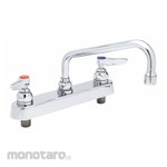 T S BRASS Dual-Lever-Handle Two-Hole Centerset Deck-Mount Multipurpose Faucets