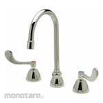 ZURN Dual Wristblade Handle Three-Hole Widespread Deck-Mount Multipurpose Faucet (Kran Wastafel Dua Putaran)