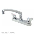 ZURN Dual-Dome-Lever-Handle Two-Hole Centerset Deck-Mount Kitchen Sink Faucet (Kran Wastafel Dapur)