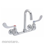 ZURN Dual-Wristblade-Handle Two-Hole Widespread Wall-Mount Service Sink Faucet (Kran Bak Cuci)
