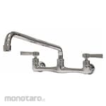 ADVANCE TABCO Dual-Lever-Handle Two-Hole Widespread Wall-Mount Kitchen Sink Faucet