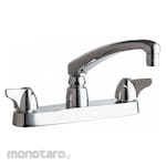 CHICAGO FAUCETS Dual-Dome-Lever-Handle Two-Hole Centerset Deck-Mount Kitchen Sink Faucets