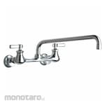 CHICAGO FAUCETS Dual-Lever-Handle Two-Hole Widespread Wall-Mount Kitchen Sink Faucets