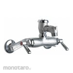 CHICAGO FAUCETS Dual-Lever-Handle Two-Hole Widespread Wall-Mount Service Sink Faucet (Kran Bak Cuci)