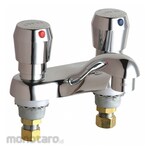 CHICAGO FAUCETS Dual-Metering-Handle Two-Hole Centerset Deck-Mount Bathroom Faucets
