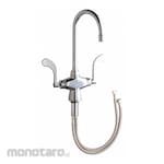 CHICAGO FAUCETS Dual-Wristblade-Handle Single-Hole Deck-Mount Kitchen Sink Faucets