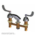CHICAGO FAUCETS Dual-Wristblade-Handle Three-Hole Widespread Deck-Mount Bathroom Faucets