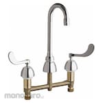 CHICAGO FAUCETS Dual-Wristblade-Handle Three-Hole Widespread Deck-Mount Multipurpose Faucet