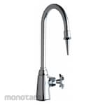 CHICAGO FAUCETS Single-Cross-Handle Single-Hole Deck-Mount Laboratory Faucets