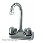 DOMINION COMMERCIAL FAUCETS Dual-Dome-Lever-Handle Two-Hole Centerset Wall-Mount Service Sink Faucets
