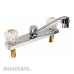 DOMINION FAUCETS Dual-Knob-Handle Three-Hole Widespread Deck-Mount Kitchen Sink Faucets