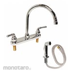 DOMINION FAUCETS Dual-Lever-Handle Three-Hole Widespread Deck-Mount Kitchen Sink Faucets