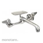 DOMINION FAUCETS Dual-Lever-Handle Two-Hole Widespread Wall-Mount Kitchen Sink Faucets