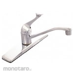 EZ-FLO Single-Joystick-Handle Three-Hole Widespread Deck-Mount Kitchen Sink Faucets