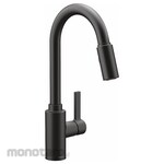 GENTA Single-Side-Joystick-Handle Single-Hole Deck-Mount Kitchen Sink Faucet