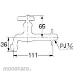 KAKUDAI MFG Foam length horizontal faucet 13